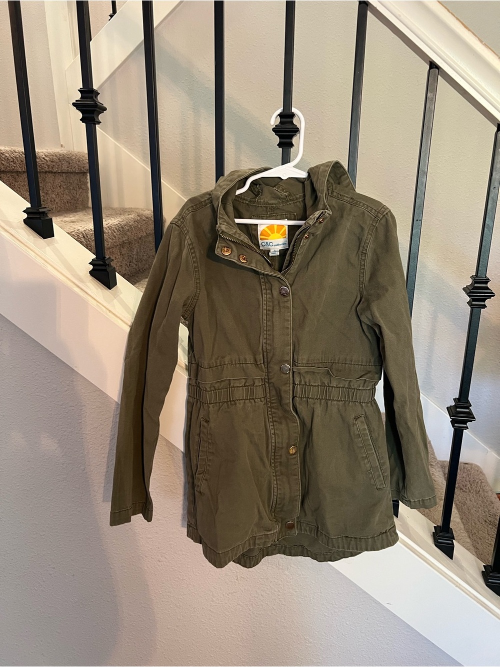 C&C California Olive Green Kids Utility Raincoat